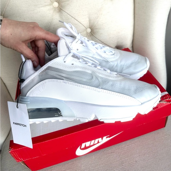 SOLD - Nike Air Max 2090 "Triple White" Sneakers - Picture 4 of 10